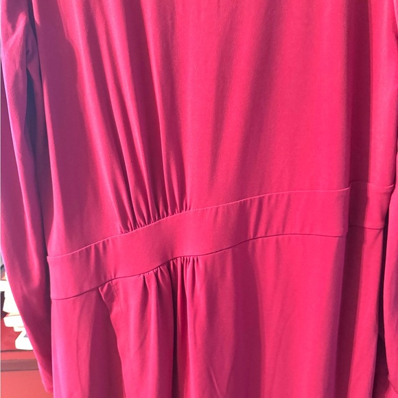 Like NEW: Michael Kors raspberry pink Long-Sleeve Dress 💗 VERY flattering!! - Picture 3 of 5